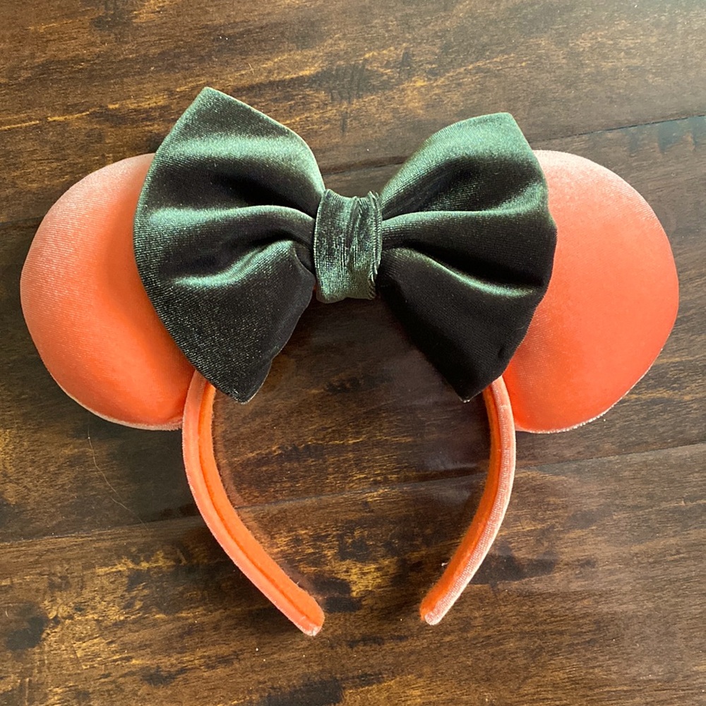 Disney velvet headband ears made in a small shop from Etsy